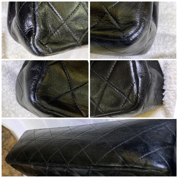 Chanel Vintage Classic Double Flap Lambskin Leather Shoulder Bag - Picture 12 of 16